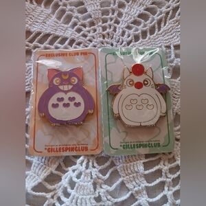 Set Of 2 #GILLESPINCLUB Hard Enamel Gold Plated Collectible Mashup Anime Pins